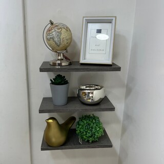 Foto 4 | Foto 4 | Juego de 3 Repisas Flotantes de Madera 30x15 cm Soportan 10 kg Fácil Instalación