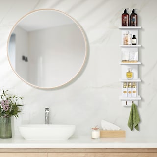 Foto 3 | Foto 3 | Estantería De Pared Sorbus De 5 Niveles Con Ganchos, 30 X 15 X 13 Cm, Color Blanco - Venta Internacional.