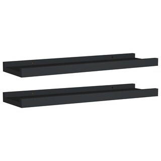 Foto 2 | Foto 2 | Juego De 2 Estantes Vidaxl Con Forma De Repisa, Color Negro, Para Montar En La Pared - Venta Internacional.