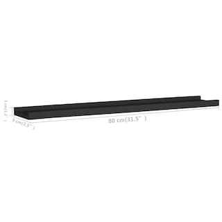 Foto 4 | Foto 4 | Estantería De Pared Vidaxl, Mdf Lacada En Negro, 80 Cm - Venta Internacional.
