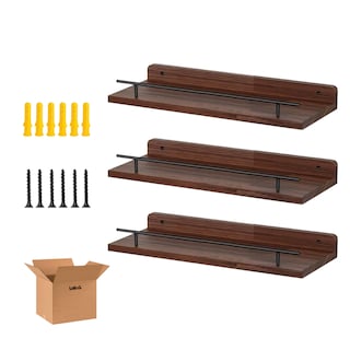 Foto 1 | Foto 1 | Repisas Flotantes Lab.g Madera Estantes 3pcs Marron Oscuro