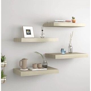 Foto 2 | Foto 2 | Estantería De Pared Vidaxl Floating 4 Unidades Madera De Roble 40 X 23 X 4 Cm Mdf - Venta Internacional.