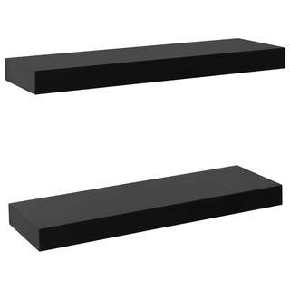 Foto 1 | Foto 1 | Estantería Flotante De Pared Vidaxl Negra 40 X 20 X 4 Cm Mdf 2 Unidades - Venta Internacional.
