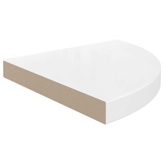 Foto 4 | Foto 4 | Estante De Esquina Flotante Vidaxl  Moderno  Blanco Brillante  35 X 35 X 4 Cm - Venta Internacional.