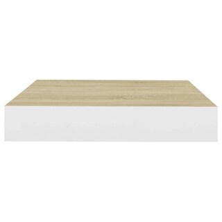 Foto 4 | Foto 4 | Estantería De Pared Vidaxl Flotante Fácil De Instalar Diseño En Roble Y Blanco - Venta Internacional.