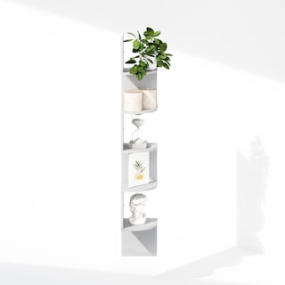 Foto 5 | Foto 5 | Estantería De Esquina Flotante Furinno 5 Niveles Soporte De Pared Color Blanco - Venta Internacional.