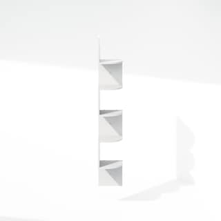 Foto 6 | Foto 6 | Estantería De Esquina Flotante Furinno 5 Niveles Soporte De Pared Color Blanco - Venta Internacional.