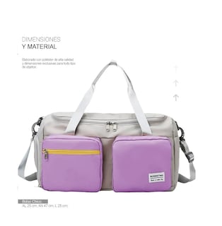 Foto 3 | Foto 3 | Bolso Deportivo Moderno De Pesca Púrpura Con Gris