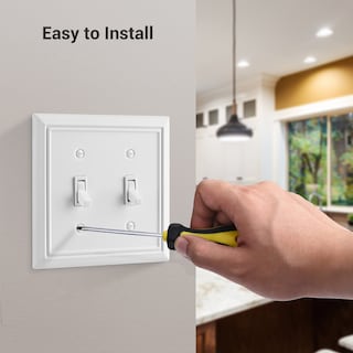 Foto 3 | Foto 3 | Funda Para Interruptor De Luz Dewenwils Con Palanca Metálica Blanca, Paquete De 2 - Venta Internacional.