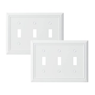 Foto 1 | Foto 1 | Tapa Para Interruptor De Luz Dewenwils Triple Toggle, Color Blanco, 2 Unidades - Venta Internacional.