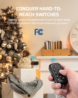 Foto 3 | Foto 3 | Toma de Control Remoto Dewenwils 15a/1875w Rango de 100 Pies Negro - Venta Internacional