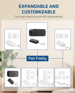 Foto 7 | Foto 7 | Toma de Control Remoto Dewenwils 15a/1875w Rango de 100 Pies Negro - Venta Internacional