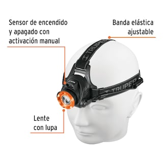 Foto 2 | Foto 2 | Linterna de Minero Truper LI-CA-300R color Negro 1 LED 300 LM Recargable