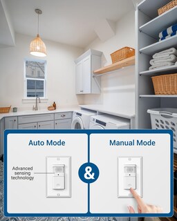 Foto 2 | Foto 2 | Interruptor De Luz Con Sensor De Movimiento Dewenwils Unipolar 5a, Paquete De 2 - Venta Internacional.
