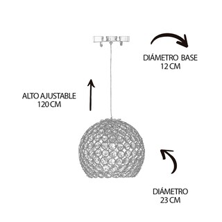 Foto 6 | Foto 6 | Candil Gamalux Globo Gor230 1 Luz Oro Rosado