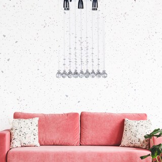 Foto 5 | Foto 5 | Candil Colgante Gamalux Williams Krystal Pirámide de 5 Luces