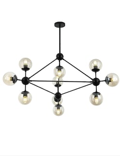 Foto 1 | Foto 1 | Candil de Esferas Vintage Átomo 10 Luces