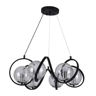 Foto 2 | Foto 2 | Lámpara Candil Colgante Esferas De Cristal Tendo Luxica Lighting Negro Cromo