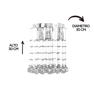 Foto 6 | Foto 6 | Candil Colgante Gamalux Williams Krystal Redondo De 4 Luces