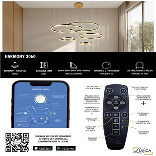 Foto 8 | Foto 8 | Lámpara Candil Colgante Led Harmony Luxica Lighting Cromo