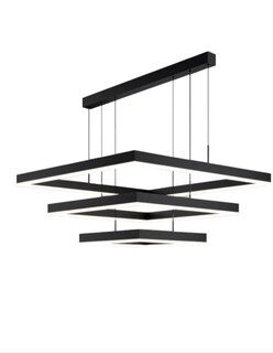 Foto 1 | Foto 1 | Candil Estela Iluminación Luz Vic 3 Cuadrados Negros