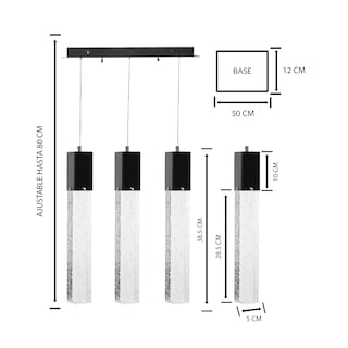 Foto 6 | Foto 6 | Lámpara De Techo Led Star De 3 Luces E Iluminación Ajustable Bk