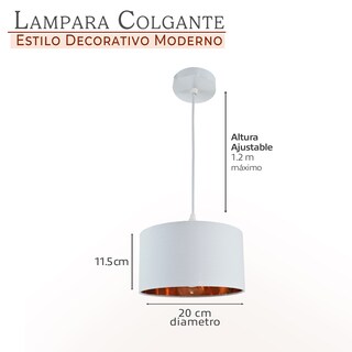 Foto 2 | Foto 2 | Lampara Colgante Deydin Blanca