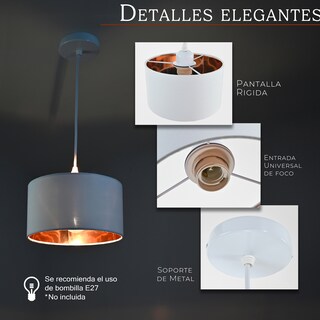Foto 3 | Foto 3 | Lampara Colgante Deydin Blanca