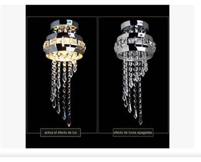 Foto 2 | Foto 2 | Lámpara Xtellar De Techo Decorativa Cristal Moderna Sala Recamara