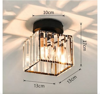 Foto 2 | Foto 2 | Lámpara de Techo Cristal con Bombillas