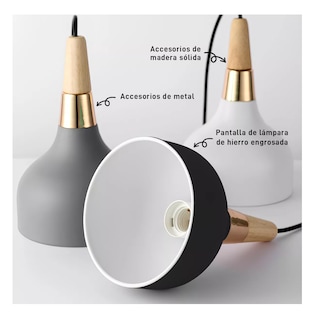 Foto 4 | Foto 4 | Lámpara De Techo Colgante Decorativas Moderna Para Hogar, Negro