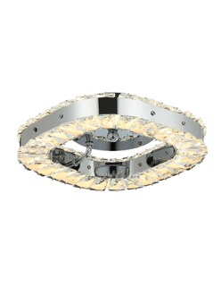 Foto 1 | Foto 1 | Plafón LED de Cristal Plateado Cuadrado con 3 Opciones de Luz