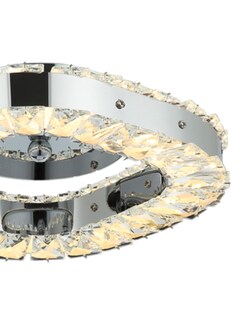 Foto 2 | Foto 2 | Plafón LED de Cristal Plateado Cuadrado con 3 Opciones de Luz