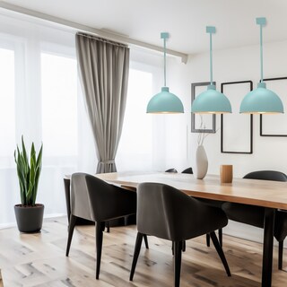 Foto 4 | Foto 4 | Paquete 3 Lámparas de Techo Iliosinnova Colgantes Decorativas Estilo Nórdico Azules