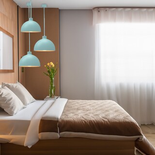 Foto 5 | Foto 5 | Paquete 3 Lámparas de Techo Iliosinnova Colgantes Decorativas Estilo Nórdico Azules