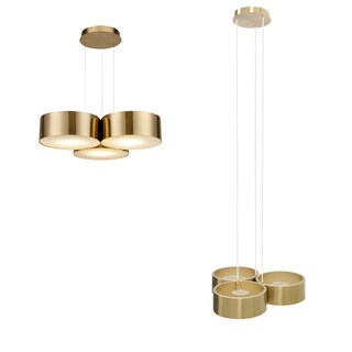 Foto 1 | Foto 1 | Lampara de Techo Led 3 Anillos Dorados Premium Erp0548