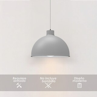 Foto 3 | Foto 3 | Lampara de Techo Colgante Ilios Innova Gris Decorativo Estilo Nórdico Retro Fabricada en Hierro