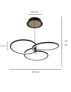 Foto 3 | Foto 3 | Lámpara de Techo Iluminación Luz Vic 3 Aros