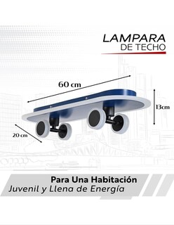 Foto 3 | Foto 3 | Lampara Infantil Patineta Azul