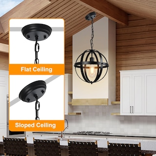 Foto 6 | Foto 6 | Lámpara Colgante Dinglilighting Vintage Globe Black - Venta Internacional.