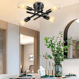 Foto 2 | Foto 2 | Moderna Lámpara Xtellar De Techo Negro Spider 4 Luces