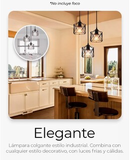 Foto 2 | Foto 2 | Lampara De Techo Decorativa Vintage Candelabro De 3 Cabezas