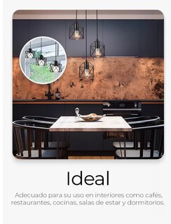 Foto 3 | Foto 3 | Lampara De Techo Decorativa Vintage Candelabro De 3 Cabezas