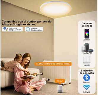 Foto 3 | Foto 3 | Lámparas De Techo Decorativa Para Sala Inteligente Alexa Rgb