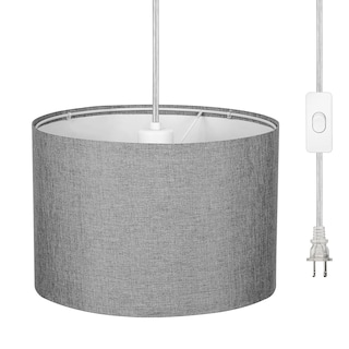 Foto 1 | Foto 1 | Lámpara De Pared Enchufable Dewenwils, Lámpara Colgante De Tela Gris De 15 Pies - Venta Internacional.