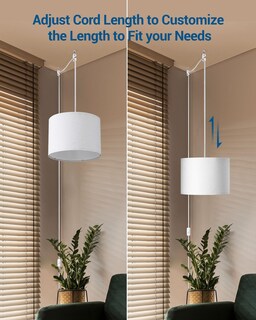 Foto 5 | Foto 5 | Lámpara Colgante Dewenwils Con Cable Enchufable De 15 Pies, Color Blanco - Venta Internacional.
