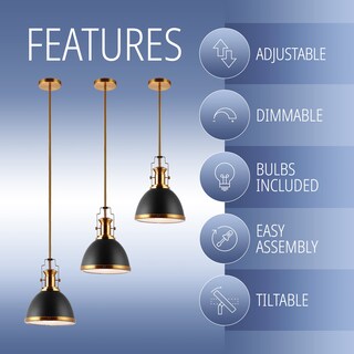 Foto 2 | Foto 2 | Lámpara Colgante Jonathan Y Jyl9535a Homer 10 Led De Hierro, 1 Luz - Venta Internacional.