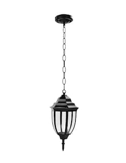 Foto 1 | Foto 1 | Colgante Farol Negro De Techo E27 Metal Y Vidrio