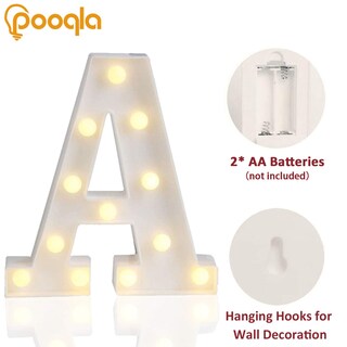 Foto 2 | Foto 2 | Letrero Led Con Letras En Forma De Marquesina Pooqla Para Fiestas En Casa, Bodas - Venta Internacional.