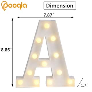 Foto 3 | Foto 3 | Letrero Led Con Letras En Forma De Marquesina Pooqla Para Fiestas En Casa, Bodas - Venta Internacional.